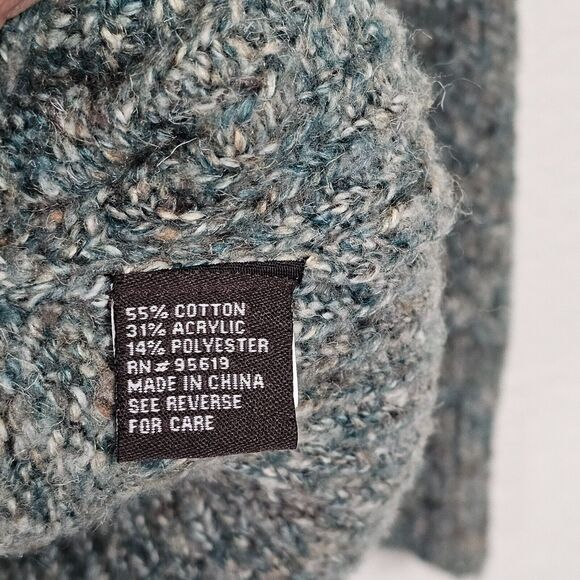 Fever Woman's Button Front Size Medium Cardigan Ruffles 3D Flower Green Feminine - Picture 4 of 8